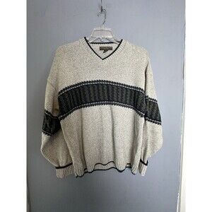VTG Men Liberty Sweaters Acrylic Cotton Textured Grandpa Academia USA